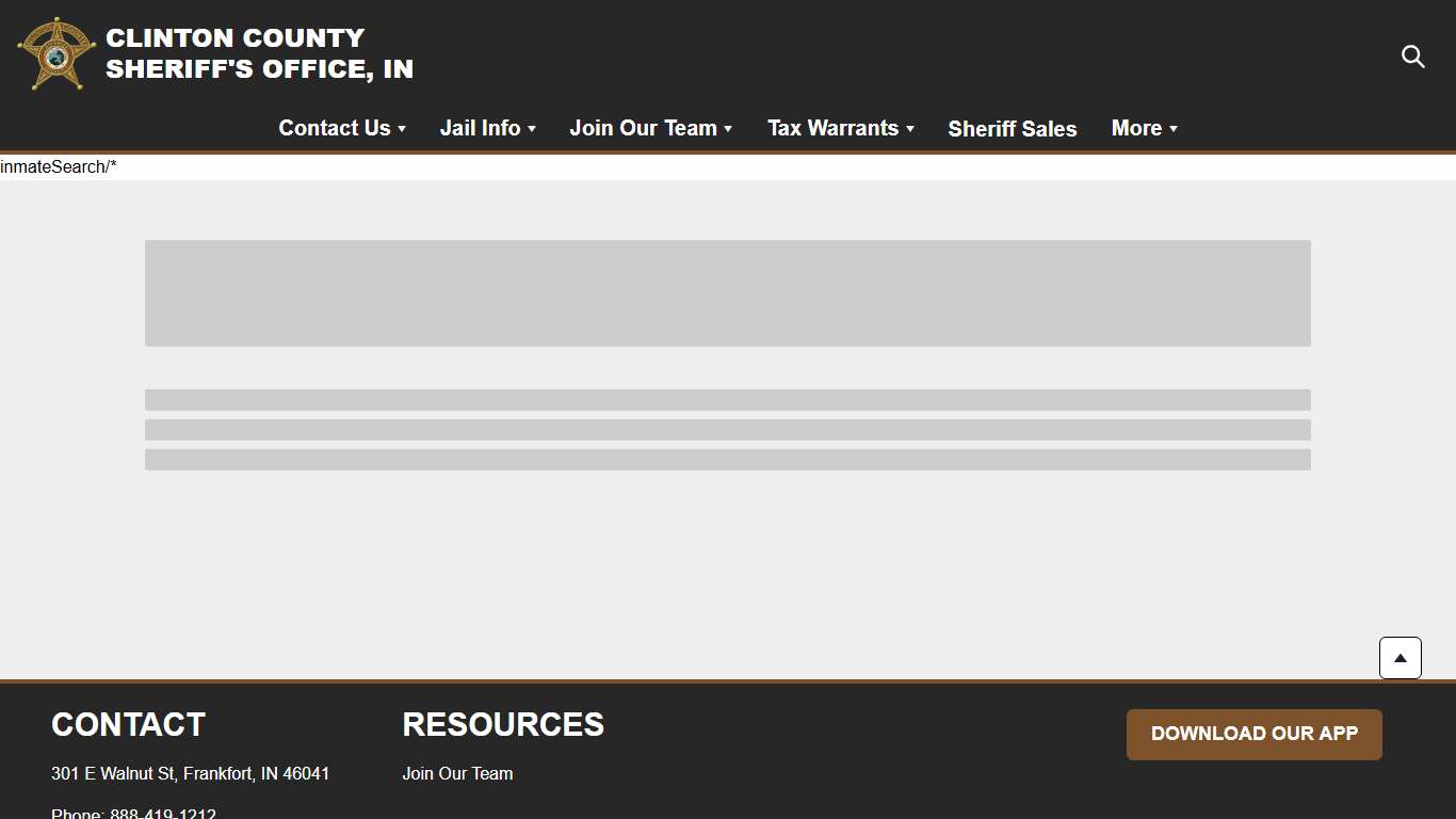 Inmate Search | Clinton County Sheriff’s Office IN