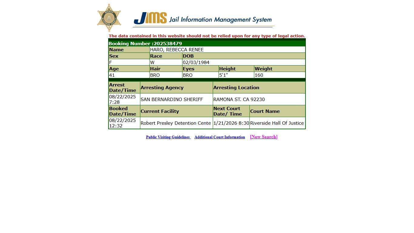 Inmate Information System